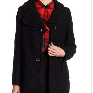 Kate Spade Black Boucle Coat S